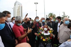  استقبال معاون توانبخشی بهزیستی مازندران از قهرمان ورزشکار رشته تیروکمان پارالمپیک توکیو 