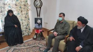 دیدار استاندار مازندران با خانواده شهید کلبادی نژاد در شهرستان گلوگاه