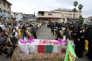 آئین وداع با یک شهید خوشنام دفاع مقدس در چالوس برگزار شد