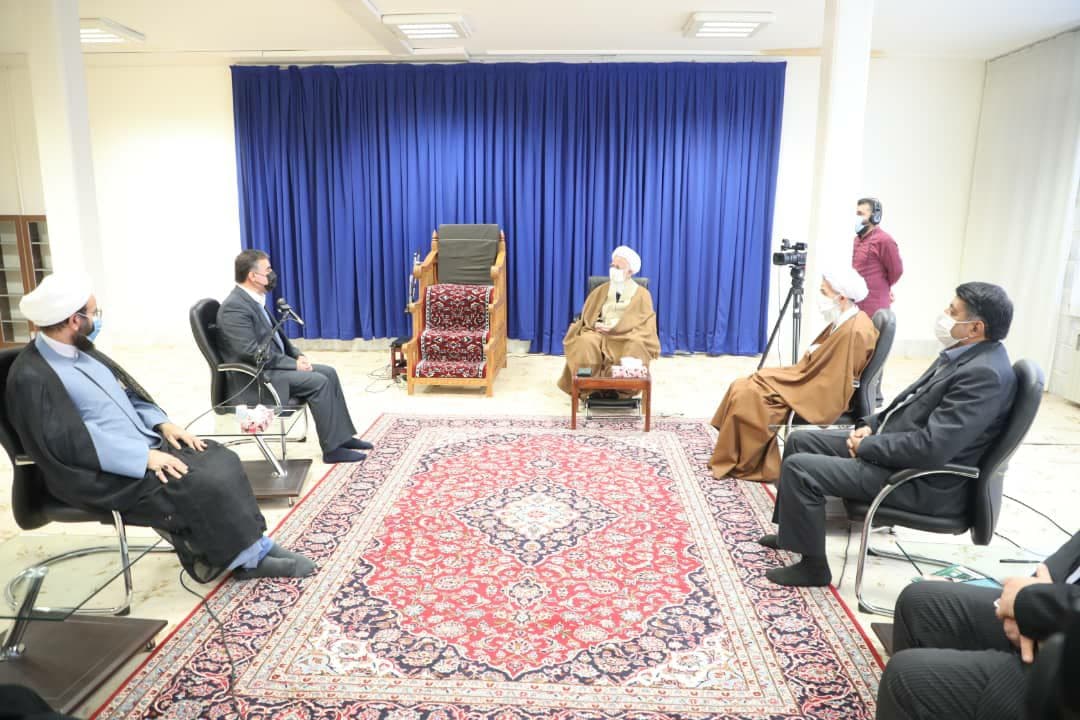 دیدار اعضای نخستین کنگره بین‌المللی «راهکار‌های گسـترش فرهنگ غدیر و نهج‌البلاغه در جهان» با حضور در بیت حضرت آیت‌الله العظمی جوادی آملی