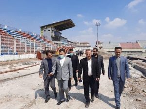 بازدید معاون عمرانی استاندار از روند آخرین اقدامات در استادیوم شهید وطنی قائمشهر
