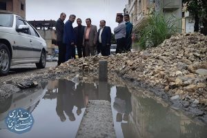 بازدید فرماندار مرکز استان از روند اجرای پروژه هدایت آب‌های سطحی شهرستان ساری