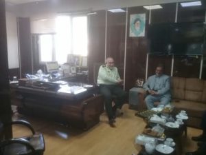 حضور در دفتر کار سردار میرزایی؛ فرمانده نیروی انتظامی مازندران و تبریک هفته نیروی انتظامی