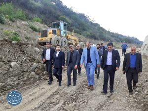 بازدید معاون عمرانی استانداری مازندران و فرماندار مرکز استان از فاز اول و دوم پروژه چهارخطه ی محور ساری به تاکام بخش کلیجان رستاق ساری