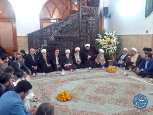 شست استاندار با جمعی از علما و هیات امنای مسجد جامع شهر ساری