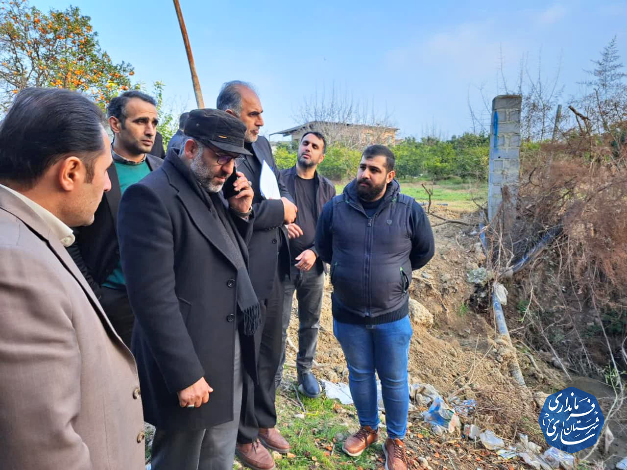 بازدید فرماندار مرکز استان از روند ساخت پل نیمه کاره دسترسی پل روستای زرویجان به مشهدی کلا بخش مرکزی ساری