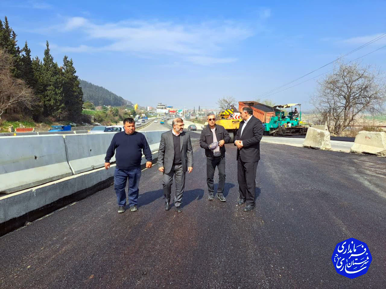 بازدید فرماندار ساری از روند عملیات اجرایی پروژه فاز یک محور ساری به تاکام
