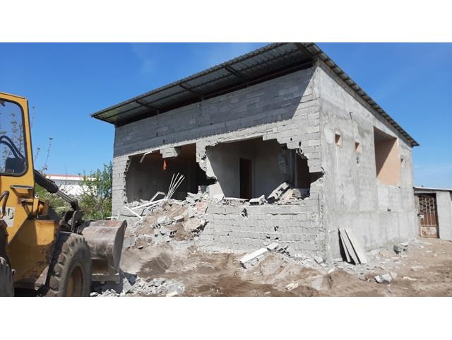 قلع و قمع بنای هفت میلیاردی غیرمجاز در شهرستان محمودآباد