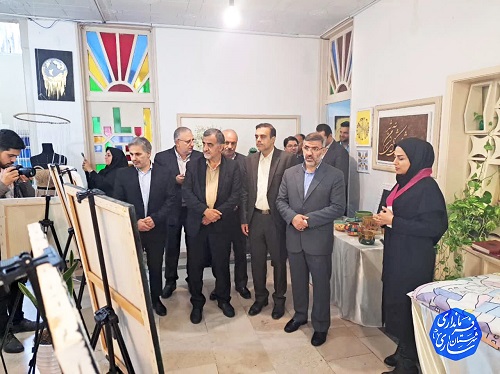 افتتاح نمایشگاه دستاوردهای هنرآموزان مدرسه سما ناحیه یک ساری افتتاح شد