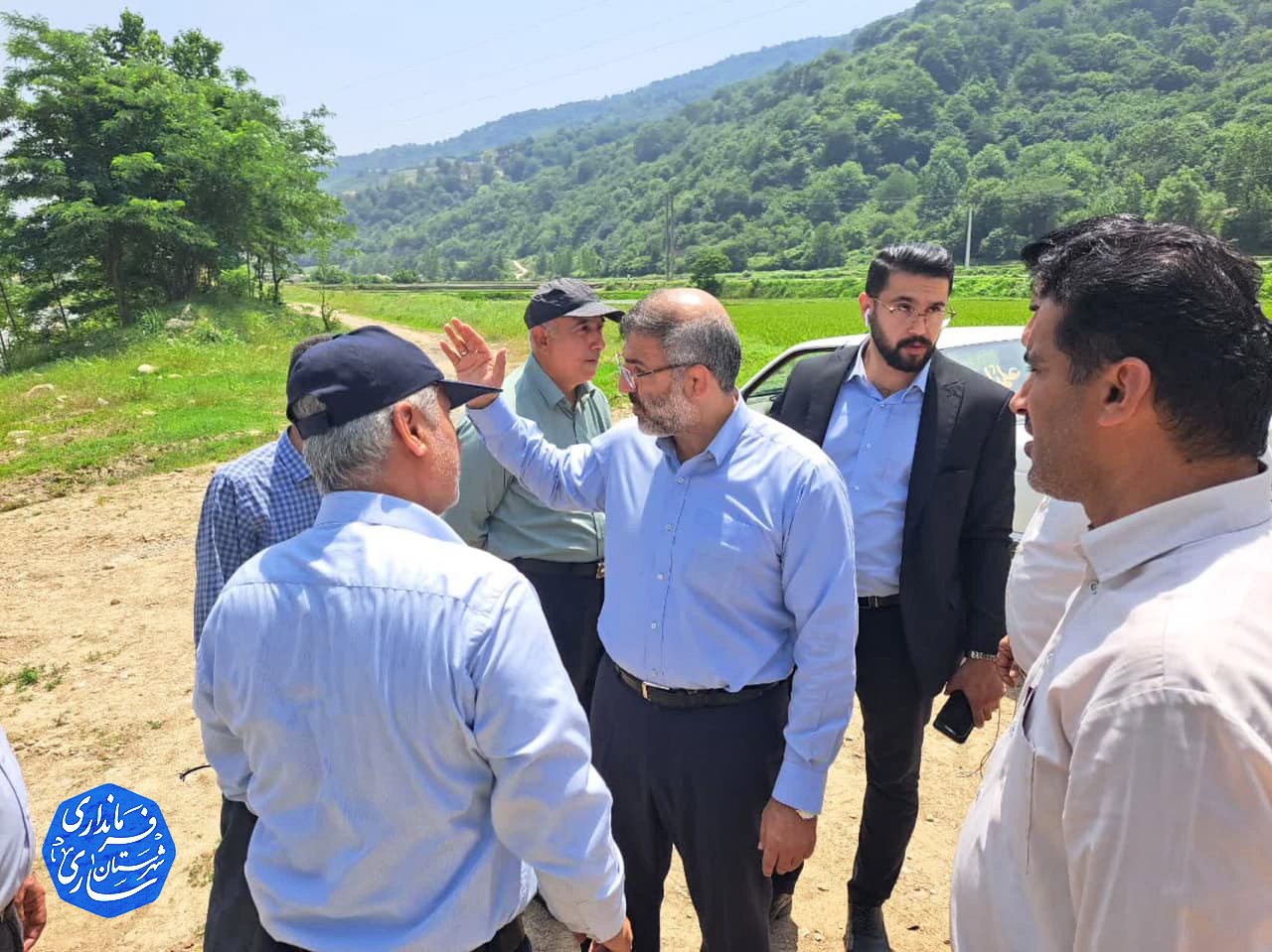 بازدید نوبخت فرماندار مرکز مازندران از سردهنه هولاررود بخش کلیجان رستاق