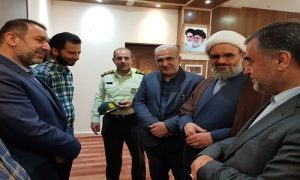 استقبال امام جمعه و مدیران و مسئولین منطقه از استاندار مازندران