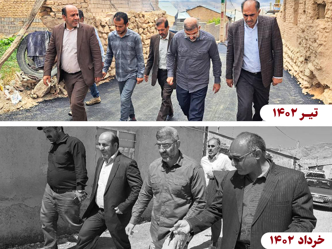 بازدید فرماندار مرکز استان از روند عملیات اجرایی پروژه طرح هادی و آسفالت روستای قلعه سر بخش چهاردانگه ساری
