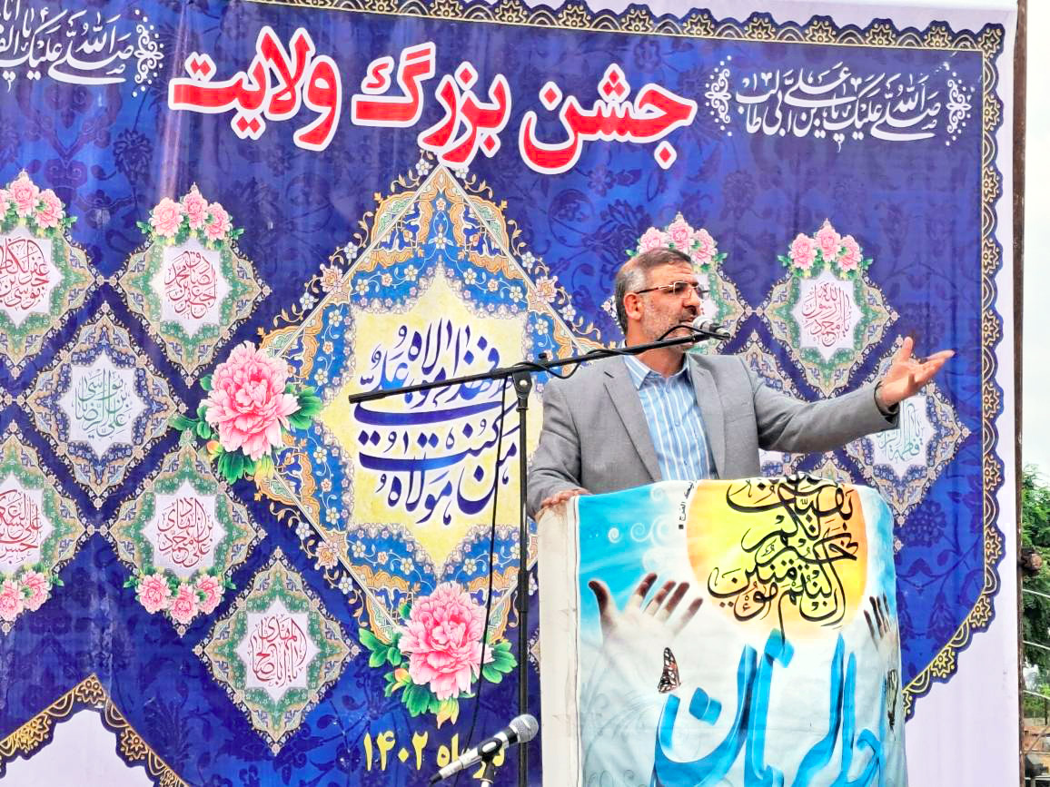 فرماندار مرکز استان در جشن بزرگ غدیر در روستای پاشاکلا بخش مرکزی ساری