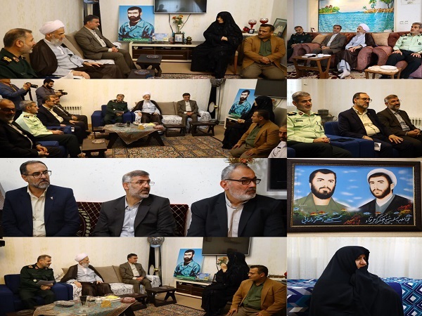 دیدار نماینده ولی فقیه استان، استاندار مازندران، فرمانده سپاه کربلای استان و فرماندار مرکز مازندران با خانواده شهیدان والامقام آهنگر دارابی، گرجی نژاد و مرادیان