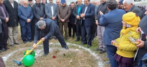 آیین کلنگ زنی سالن ورزشی اسفندان در ساری برگزار شد