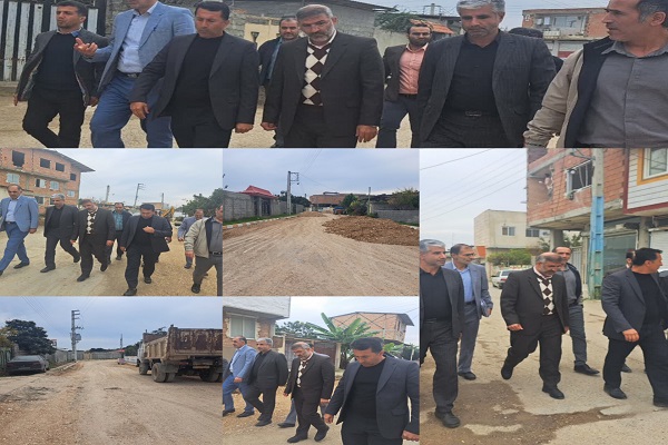  روند اجرایی زیرسازی و بهسازی معابر شهر آکند