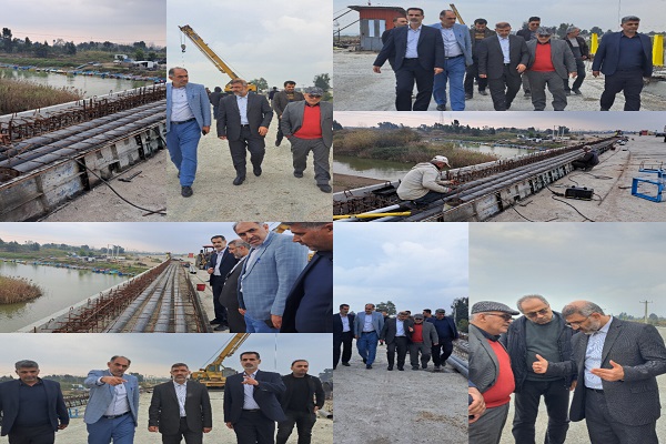 بازدید میدانی نوبخت فرماندار مرکز استان از آخرین روند عملیات اجرایی احداث پل فرح آباد
