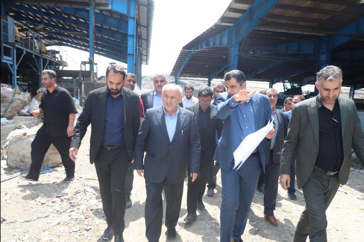 بازدید استاندار مازندران از تأسیسات کمپوست قائمشهر؛ گامی مهم در بهبود مدیریت پسماند استان