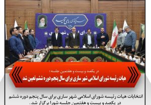 سکان‌داری تازه در شورا؛ ترکیب جدید هیئت‌رئیسه شورای شهر ساری مشخص شد