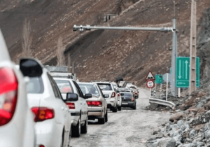 ترافیک پرحجم و روان در جاده هراز